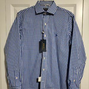 Men's Size S Gingham Ralph Lauren Polo
